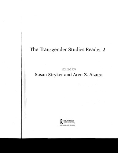 The Transgender Studies Reader 2