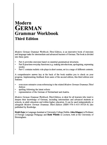 Modern German Grammar Workbook