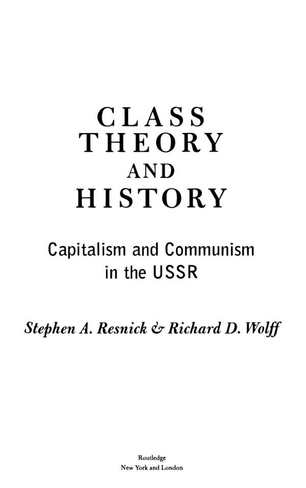 Class Theory and History