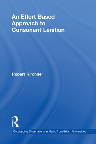 An Effort Based Approach To Consonant Lenition