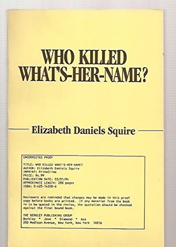 Who Killed What's-Her-Name? (Prime Crime)