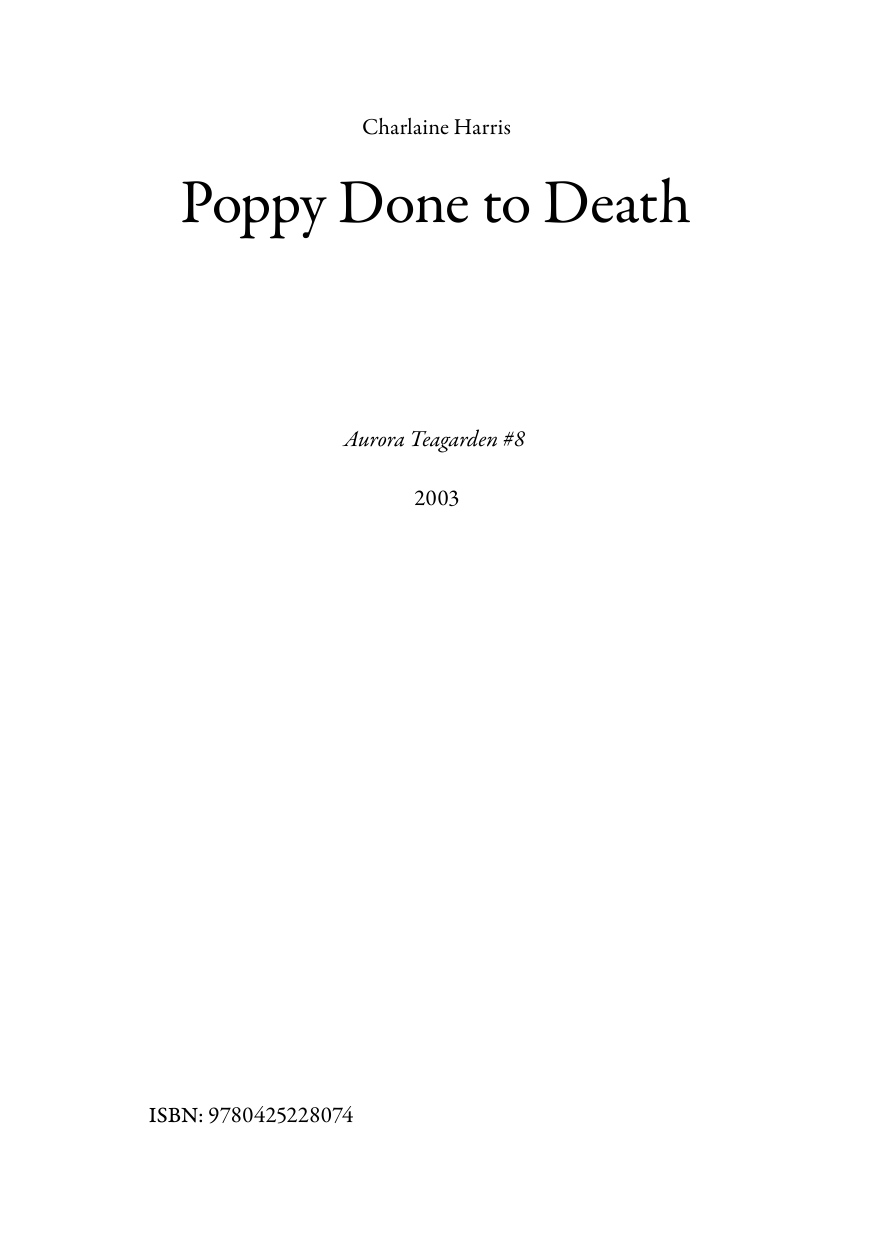 Poppy Done to Death