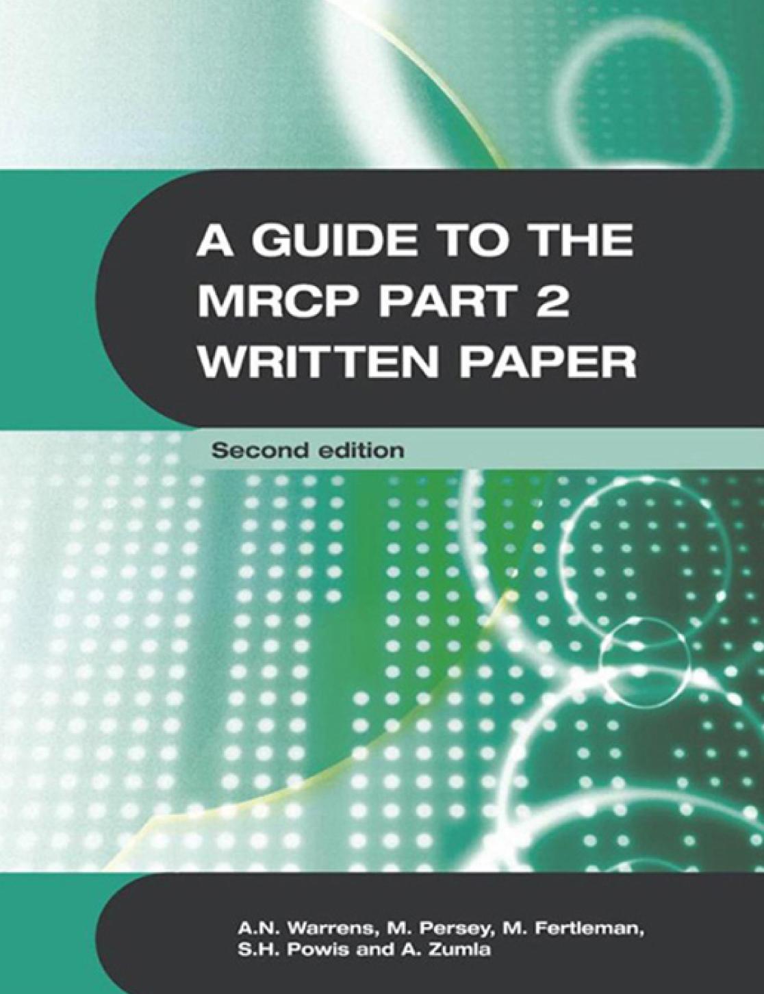 Guide to the MRCP Part 2 Written Paper 2Ed