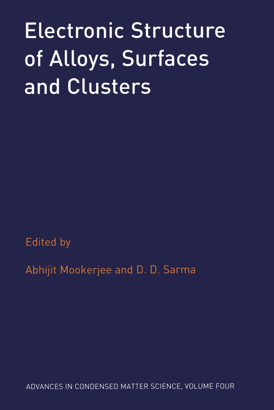 Electronic structure of alloys, surfaces and clusters