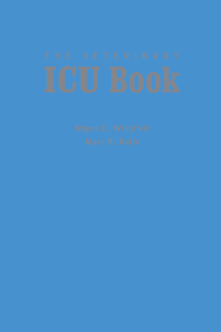 The Veterinary ICU Book