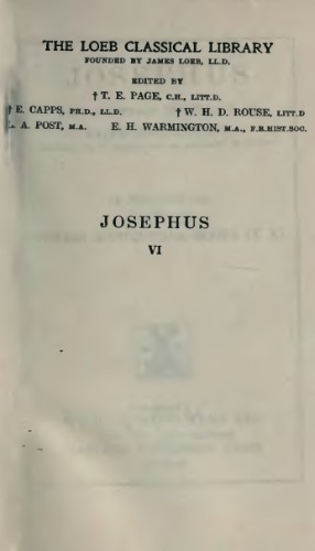 Josephus. 6. Books 9-11.