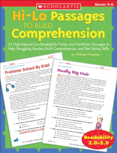 Hi-Lo Passages To Build Reading Comprehension Grades 5-6