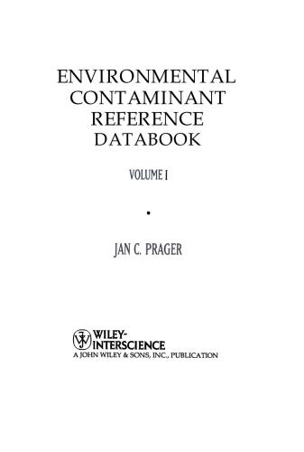 Environmental Contaminant Reference Databook