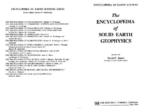 Encyclopedia of Solid Earth Geophysics