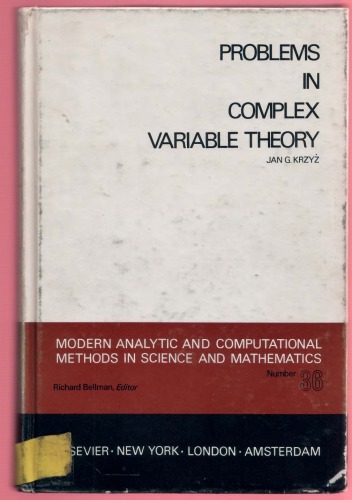 Problems in Complex Variable Theory