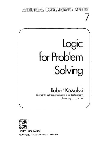 Logic For Problem Solving