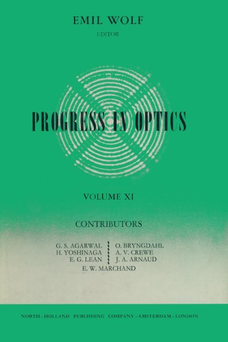 Progress in Optics, Volume 11