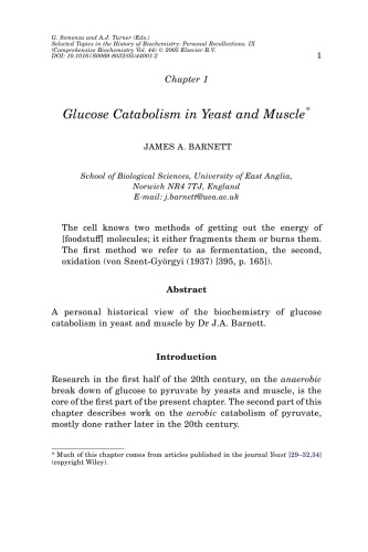 Selected Topics in the History of Biochemistry