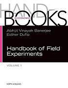 Handbook of Field Experiments, 2