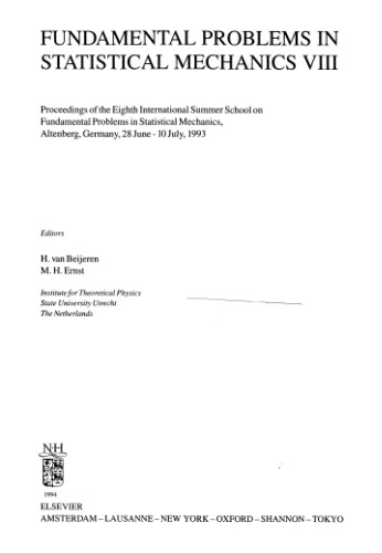 Fundamental Problems In Statistical Mechanics Viii