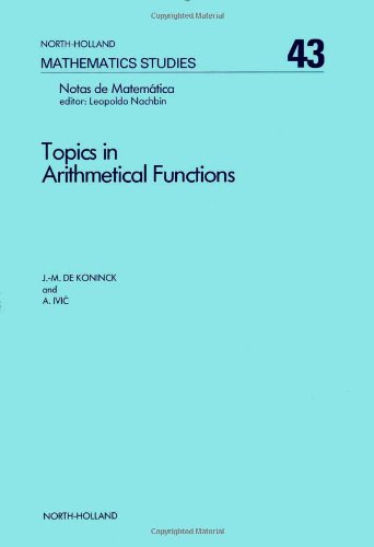 Topics In Arithmetical Functions