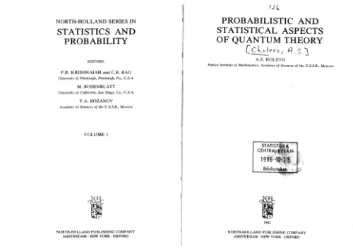 Probabilistic And Statistical Aspects Of Quantum Theory