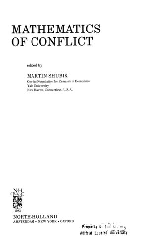 Mathematics of Conflict