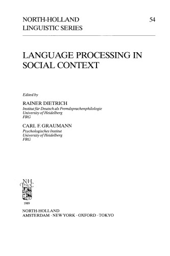 Language Processing in Social Context