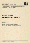 Recent Topic In Nonlinear Pde