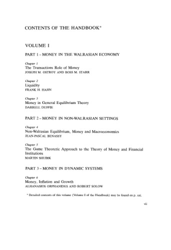 Handbook of Monetary Economics, Volume 1