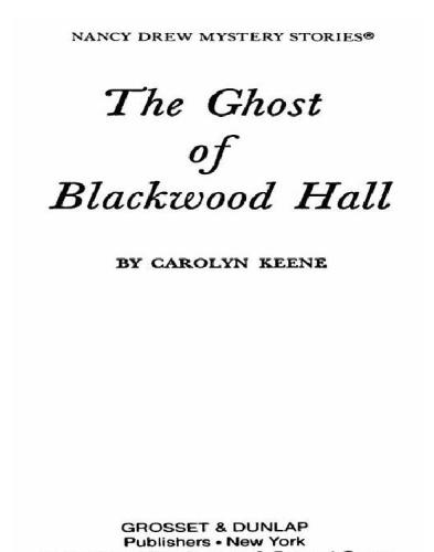 Nancy Drew 25: The Ghost of Blackwood Hall