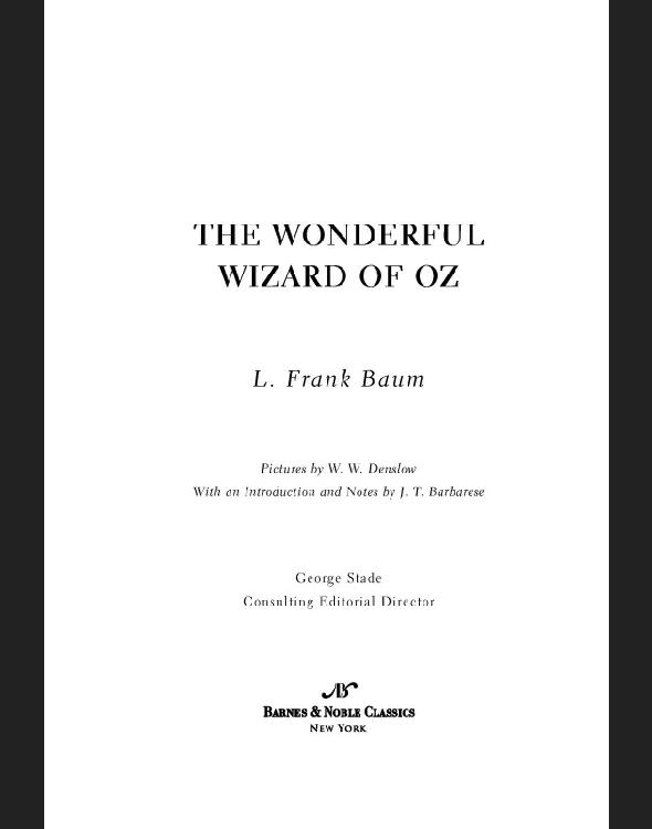 The Wonderful Wizard of Oz