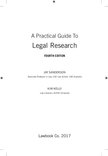 A Practical Guide to Legal Research