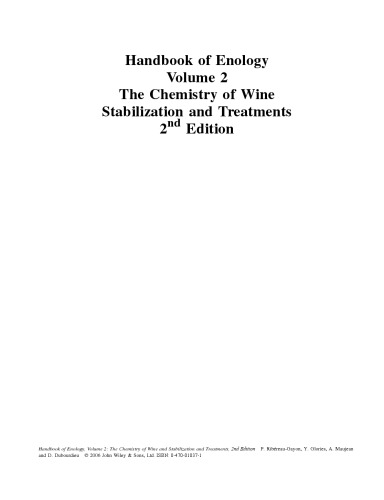 Handbook of enology