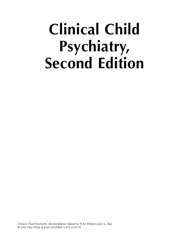 Clinical child psychiatry