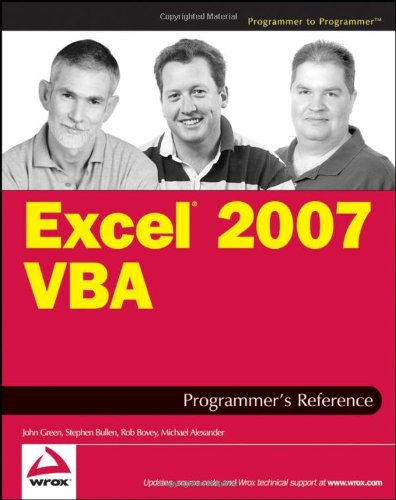 Excel 2007 VBA Programmer's Reference