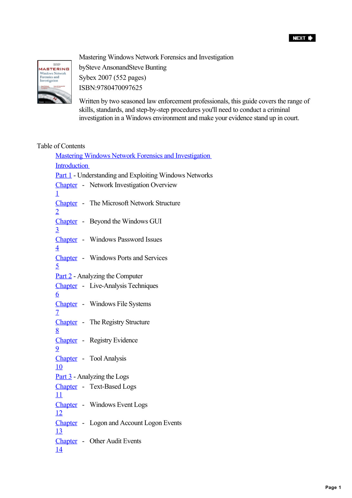 Mastering Windows Network Forensics and Investigation