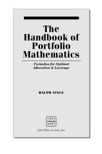 The Handbook of Portfolio Mathematics