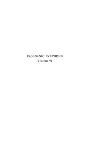 Inorganic syntheses. Volume 6