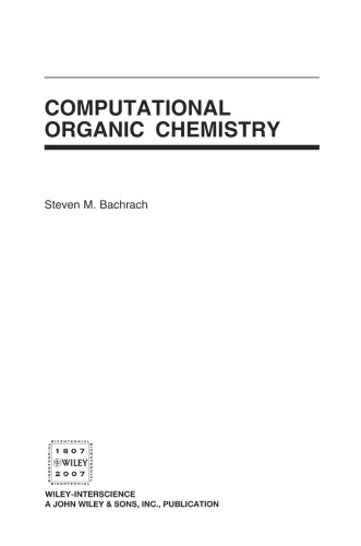 Computational Organic Chemistry