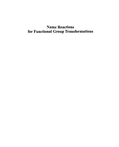 Name reactions for functional group transformations