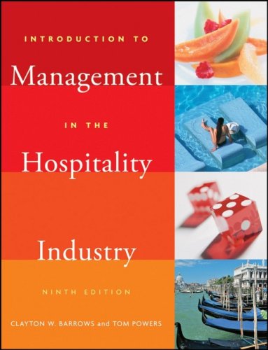 Introduction to Management in the Hospitality Industry