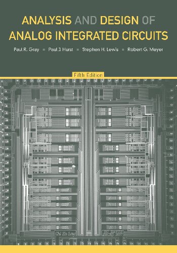 Analysis and Design of Analog Integrated Circuits