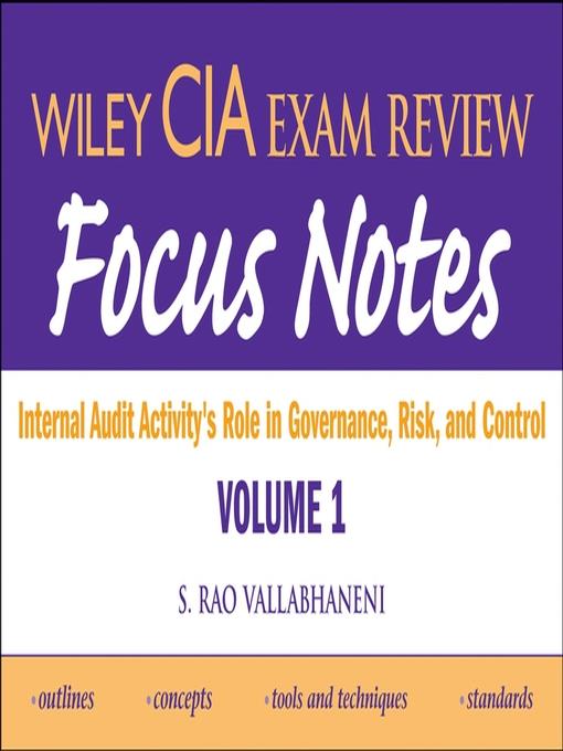 Wiley CIA Exam Review Focus Notes