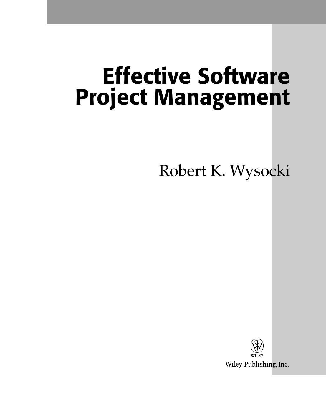 Effective Software Project Management