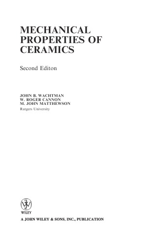 Mechanical Properties of Ceramics