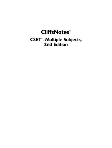 CliffsNotes CSET