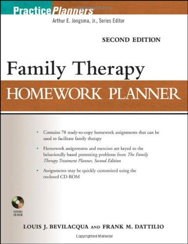 Family Therapy Homework Planner