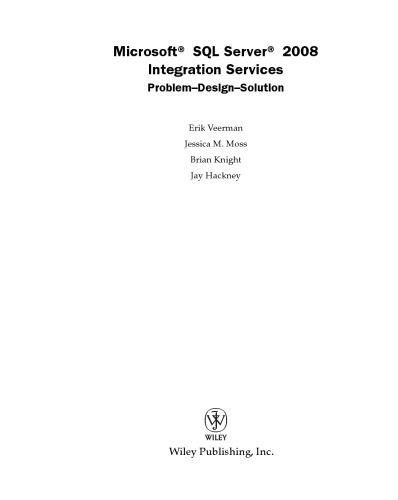 Microsoft SQL Server 2008 Integration Services