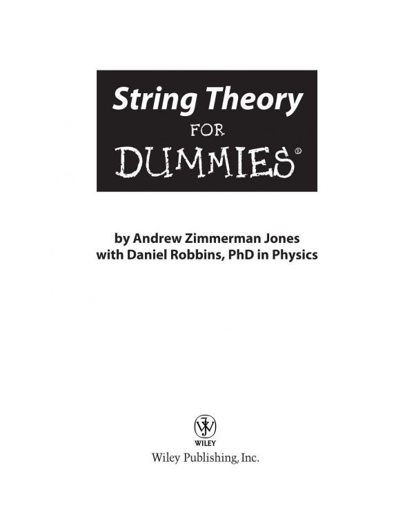 String Theory for Dummies