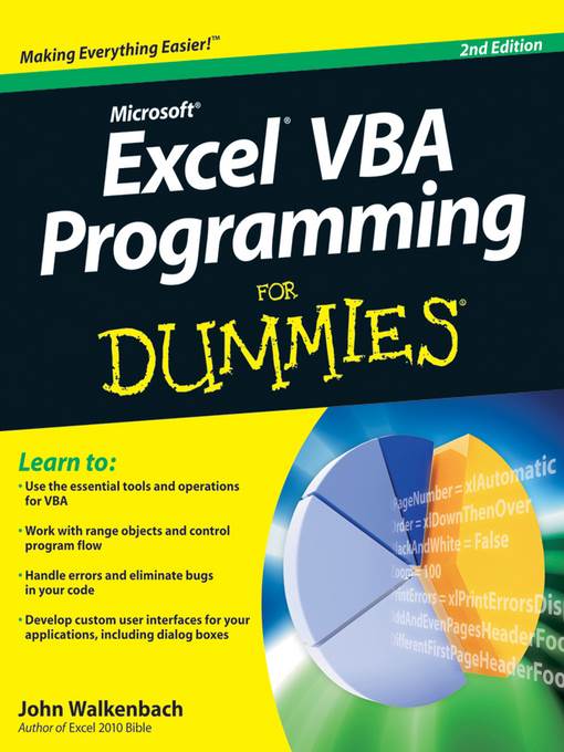 Excel VBA Programming For Dummies