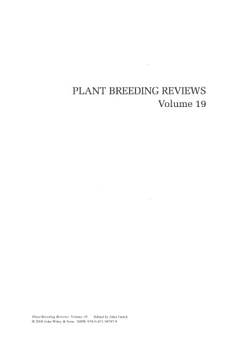 Plant Breeding Reviews