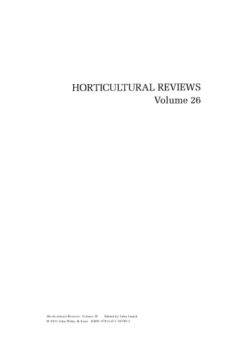Horticultural reviews. Volume 26