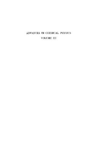 Advances in Chemical Physics, Volume 3