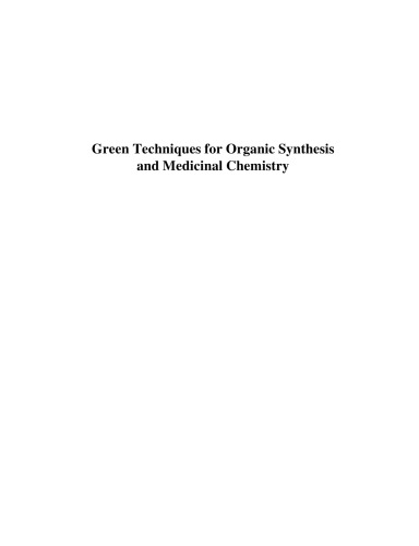 Green techniques for organic synthesis and medicinal chemistry